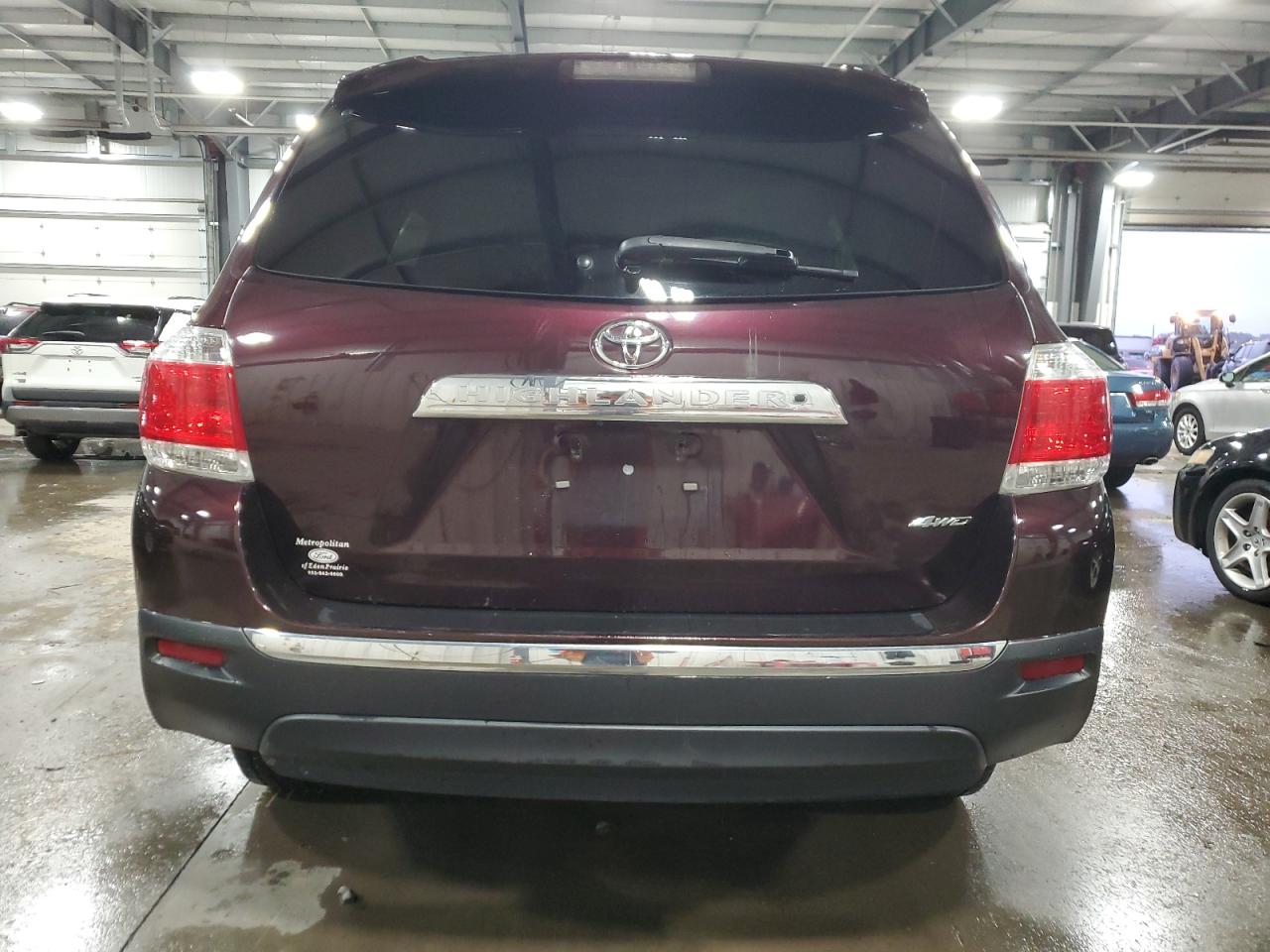 2013 Toyota Highlander VIN 5TDBK3EH4DS258902 Copart auction photo, front end damage thumbnail 6