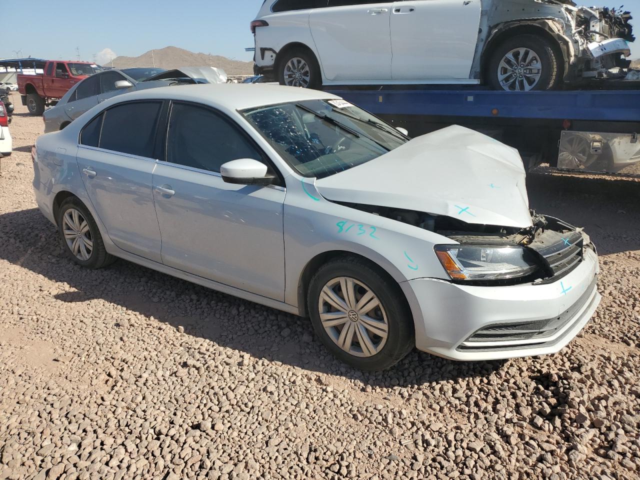 2017 Volkswagen Jetta VIN 3VW2B7AJ7HM411629 Copart auction photo, front end damage thumbnail 4