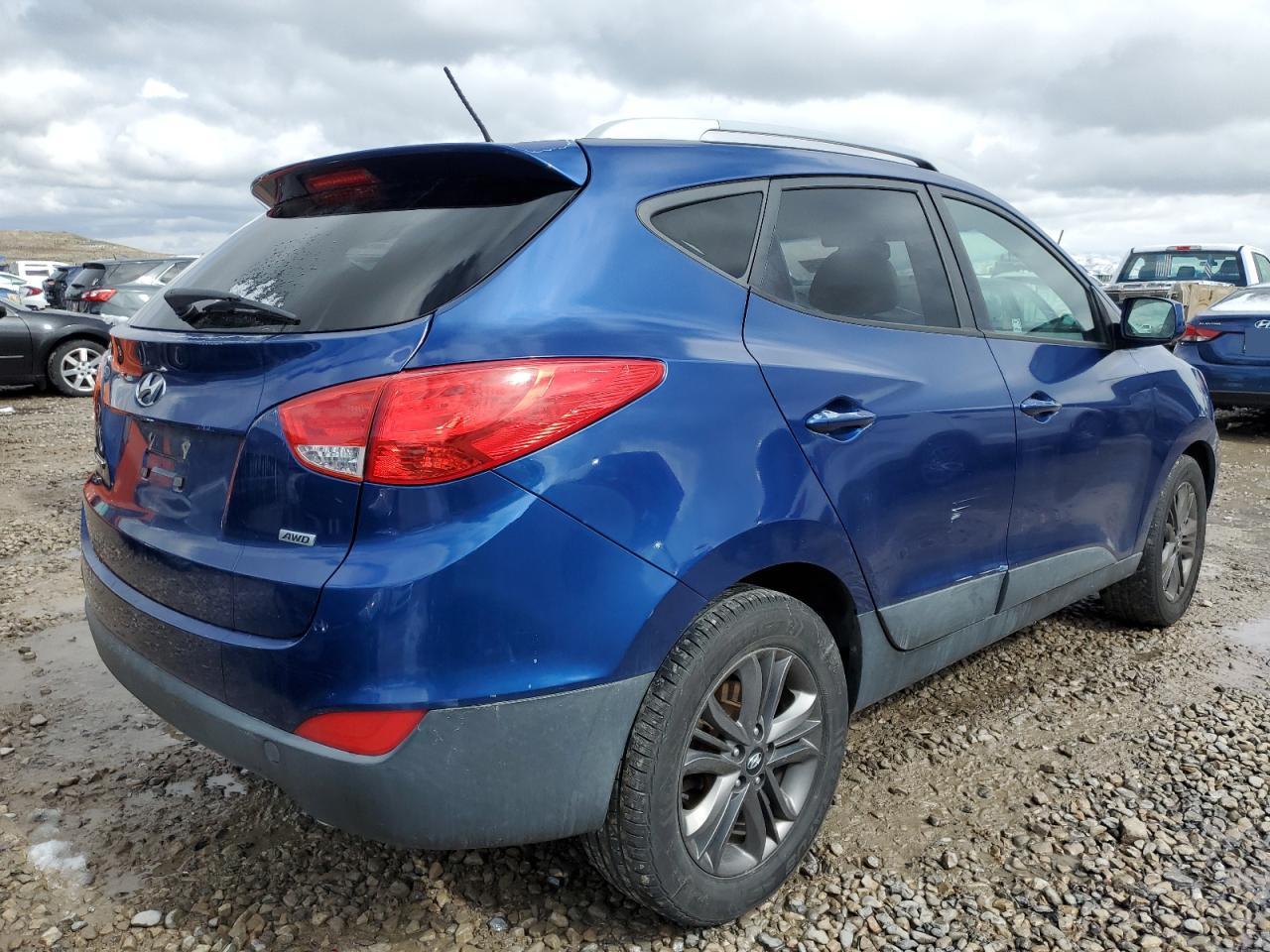 2014 Hyundai Tucson VIN KM8JUCAG7EU885900 Copart auction photo, side damage thumbnail 3