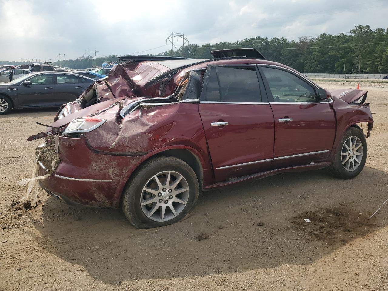 2015 Buick Enclave VIN 5GAKRBKDXFJ374579 Copart auction photo, all over damage thumbnail 3