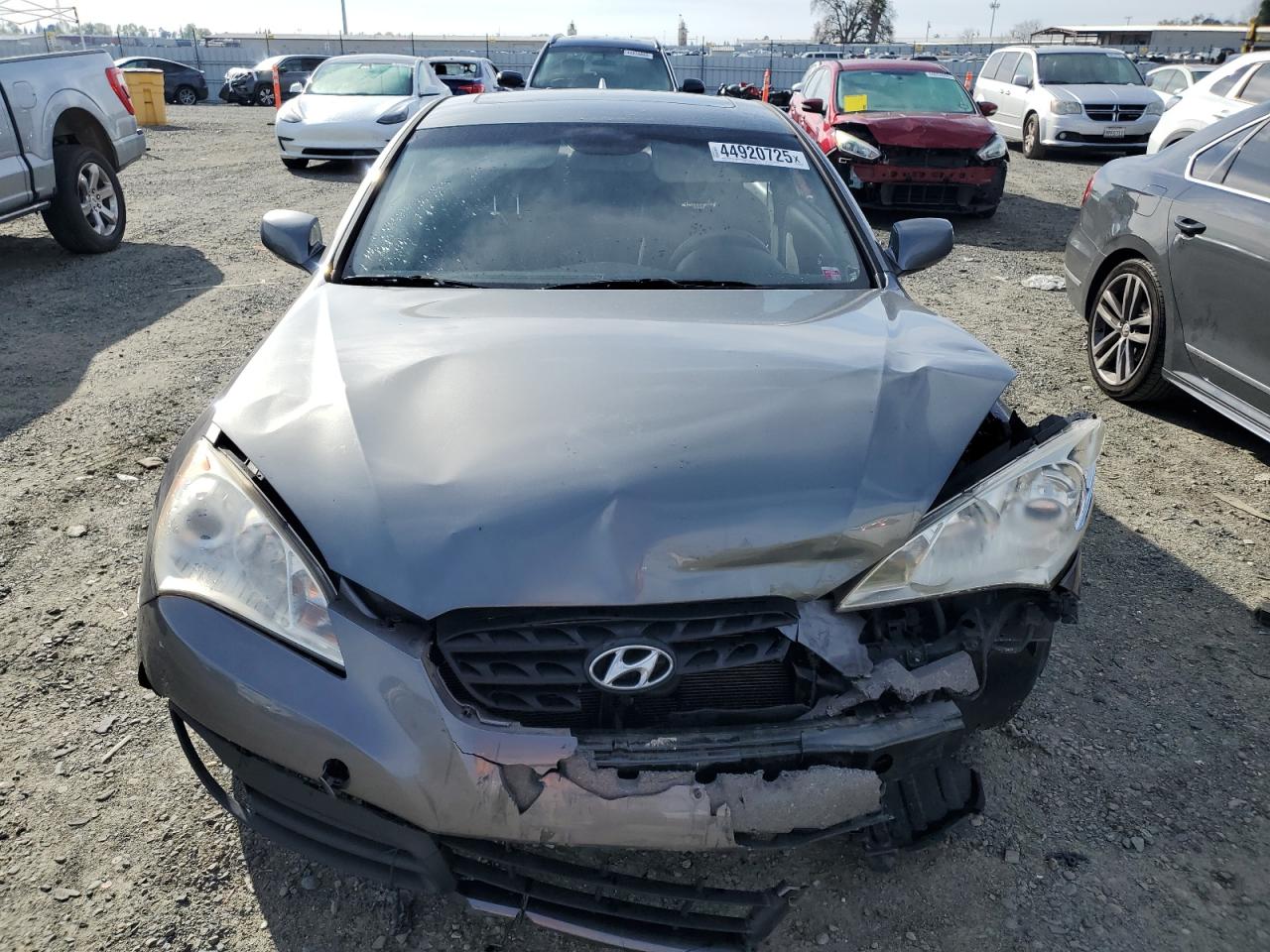 2010 Hyundai Genesis VIN KMHHT6KD9AU011744 Copart auction photo, front end / minor dent/scratches damage thumbnail 5