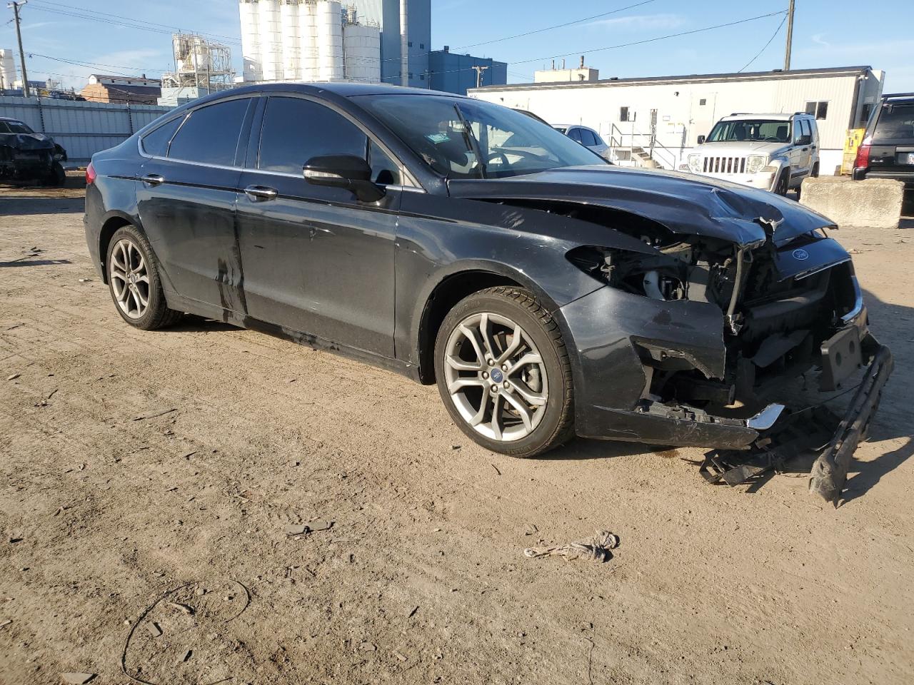 2020 Ford Fusion VIN 3FA6P0CDXLR115803 Copart auction photo, front end / side damage thumbnail 4