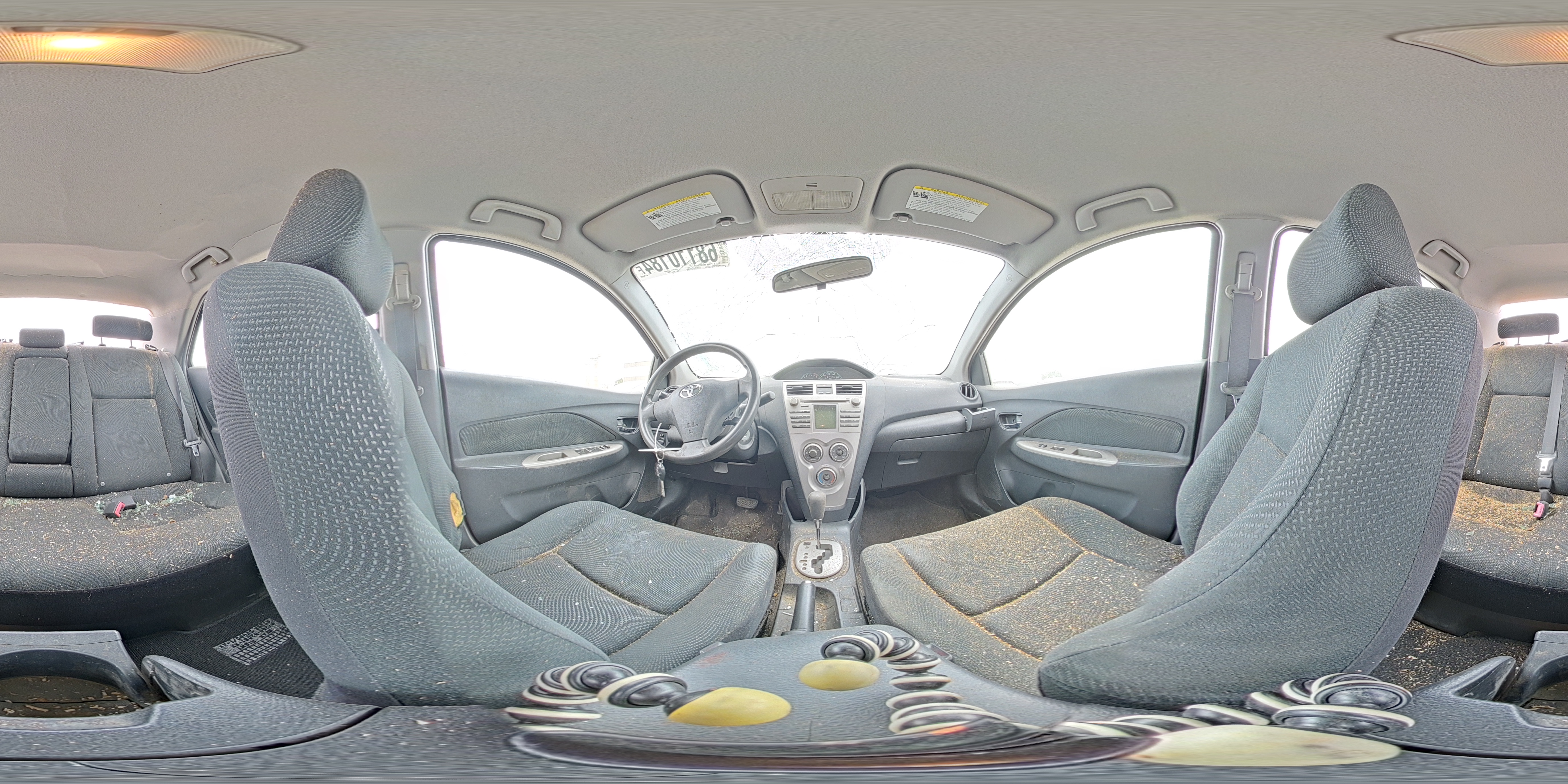 2009 Toyota Yaris VIN JTDBT903091330887 Copart auction photo, top/roof damage thumbnail 13