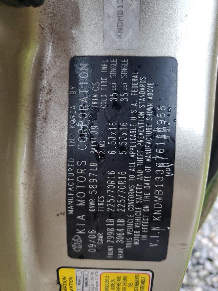 2007 KIA Sedona VIN KNDMB133676124966 Copart auction photo, vandalism damage thumbnail 13