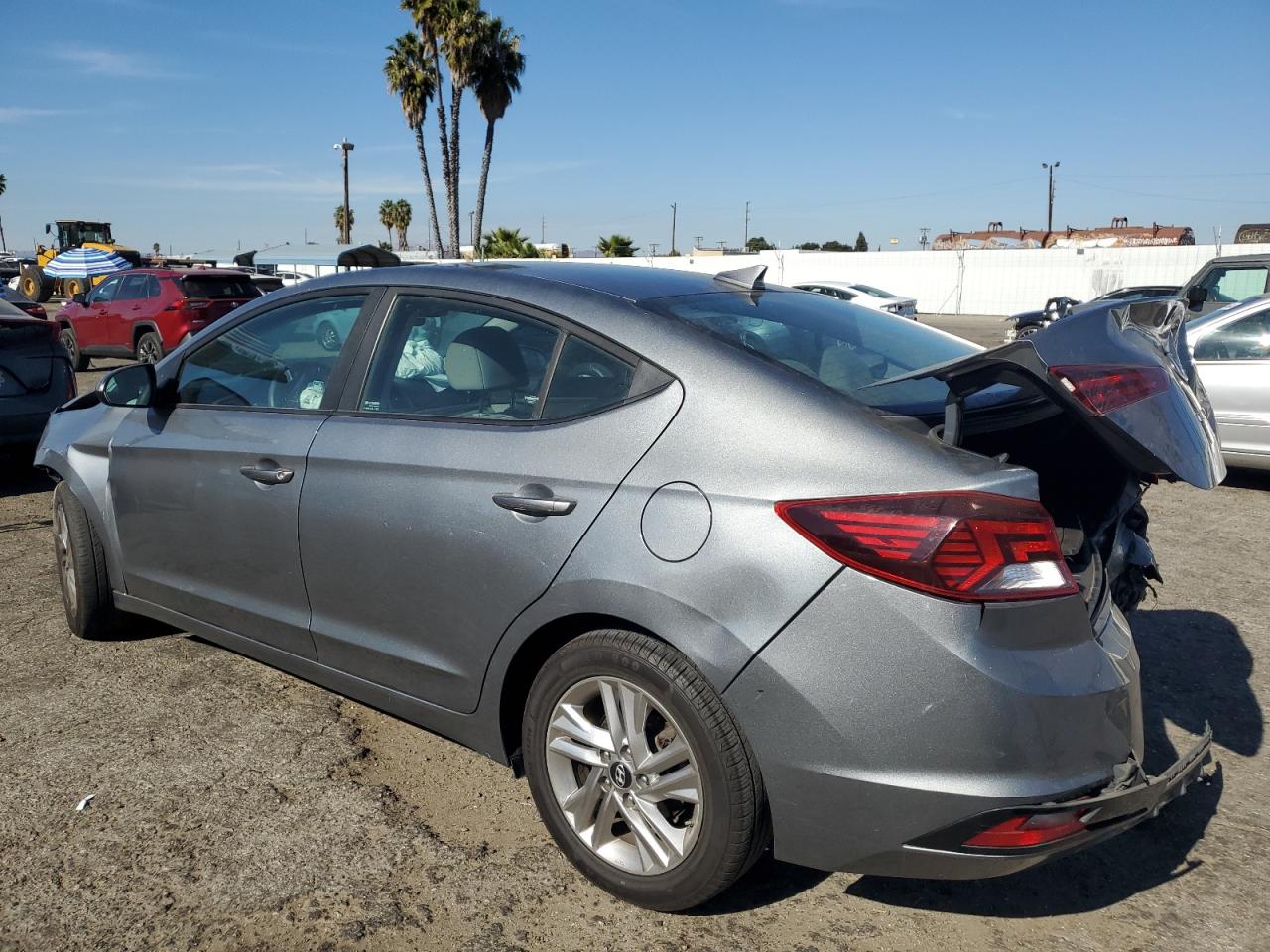 2019 Hyundai Elantra VIN KMHD84LF3KU743454 Copart auction photo, front end / rear end damage thumbnail 2