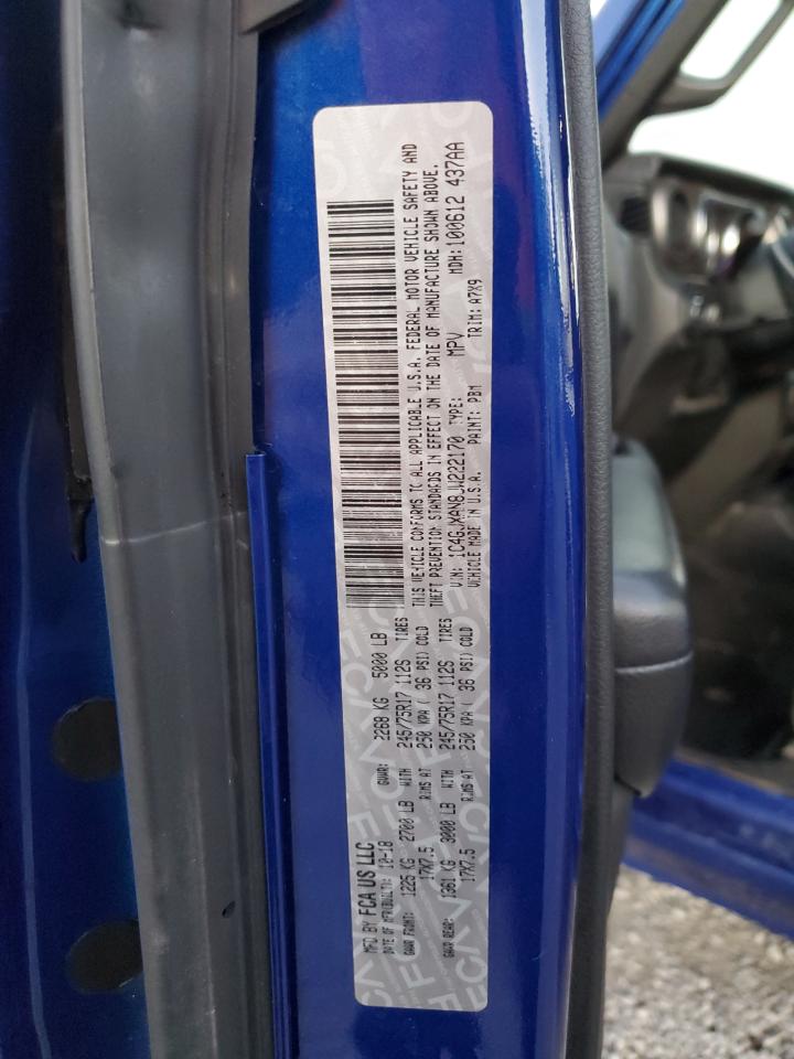 2018 Jeep Wrangler VIN 1C4GJXAN8JW222170 Copart auction photo, front end damage thumbnail 15
