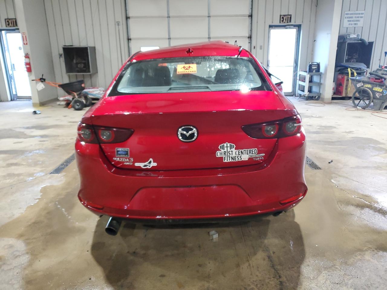 2021 Mazda 3 VIN JM1BPBAYXM1334900 Copart auction photo, side / front end damage thumbnail 6