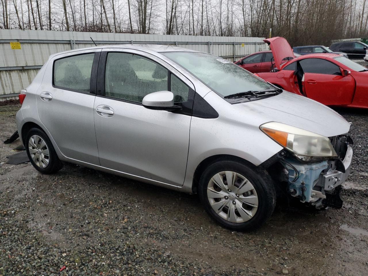 2013 Toyota Yaris VIN JTDKTUD35DD570585 Copart auction photo, front end damage thumbnail 4
