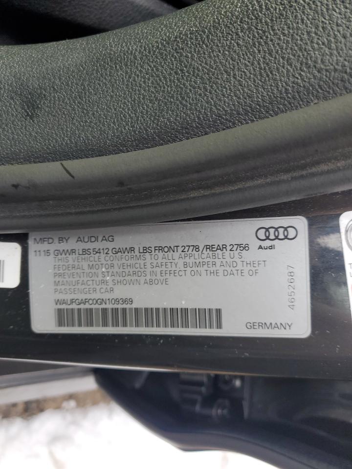 2016 Audi A6 VIN WAUFGAFC0GN109369 Copart auction photo, all over / minor dent/scratches damage thumbnail 12
