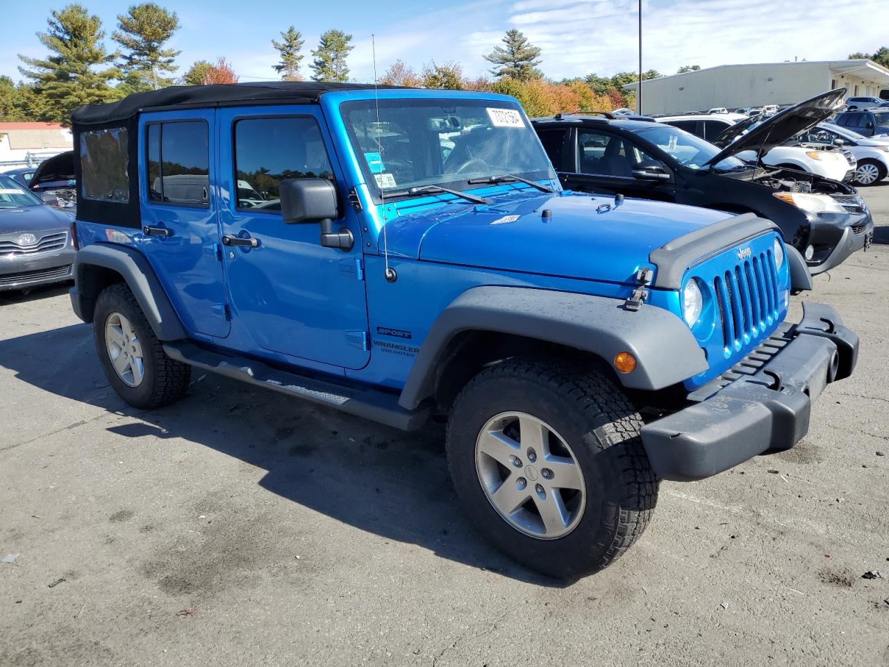 2016 Jeep Wrangler VIN 1C4BJWDGXGL124057 Copart auction photo, side damage thumbnail 4