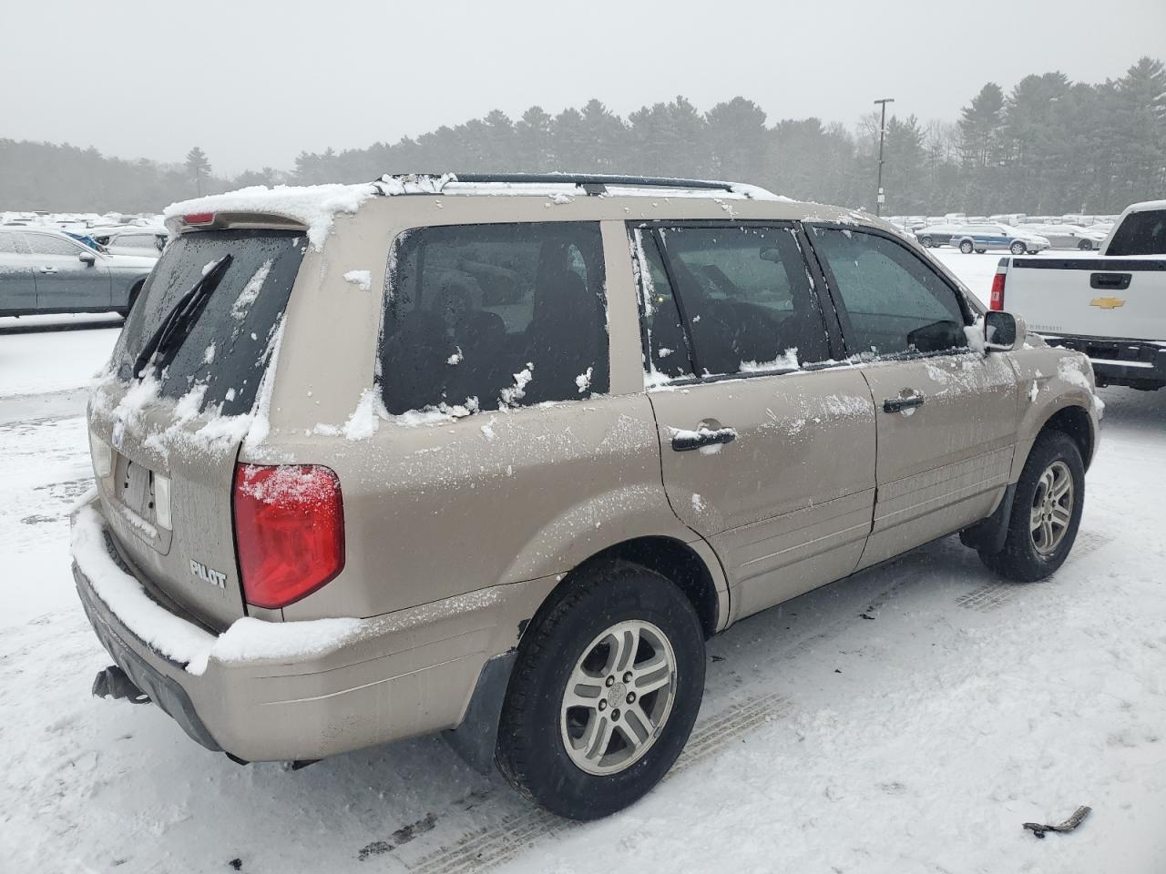 2003 Honda Pilot VIN 2HKYF18663H617586 Copart auction photo, side damage thumbnail 3