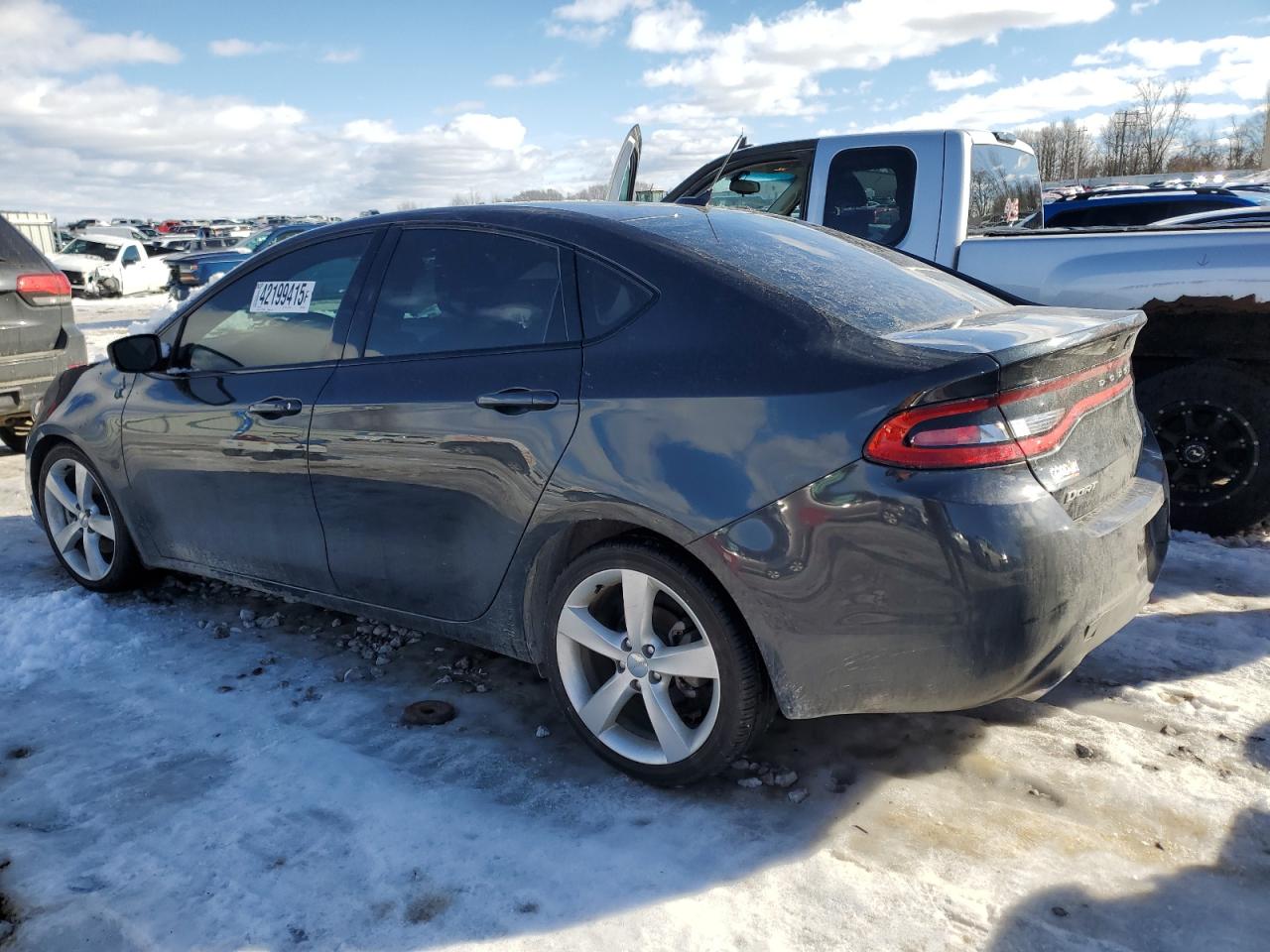 2014 Dodge Dart VIN 1C3CDFEB8ED833340 Copart auction photo, front end / rear end damage thumbnail 2