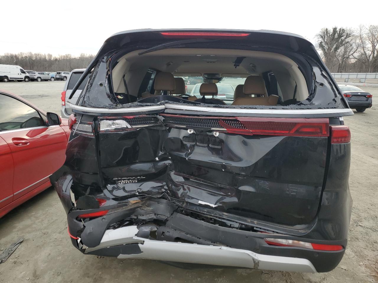 2023 KIA Carnival VIN KNDNB4H38P6249370 Copart auction photo, rear end damage thumbnail 6