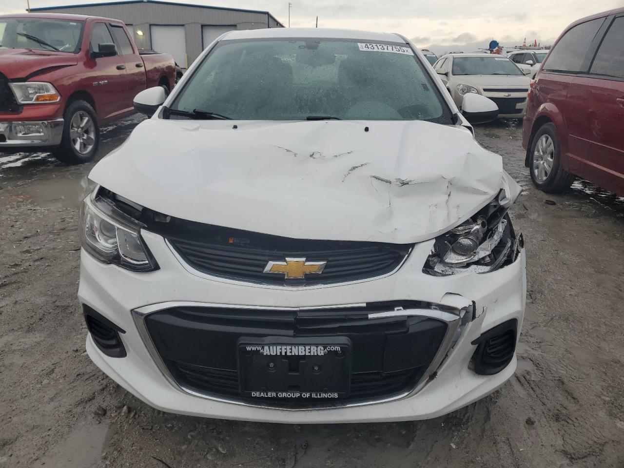 2017 Chevrolet Sonic VIN 1G1JG6SH8H4153566 Copart auction photo, front end damage thumbnail 5