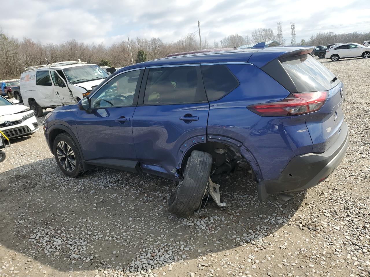 2023 Nissan Rogue VIN JN8BT3BA7PW430451 Copart auction photo, frame damage / undercarriage damage thumbnail 2