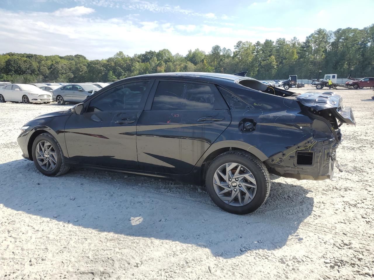 2024 Hyundai Elantra VIN KMHLM4DG5RU745036 Copart auction photo, rear end / minor dent/scratches damage thumbnail 2