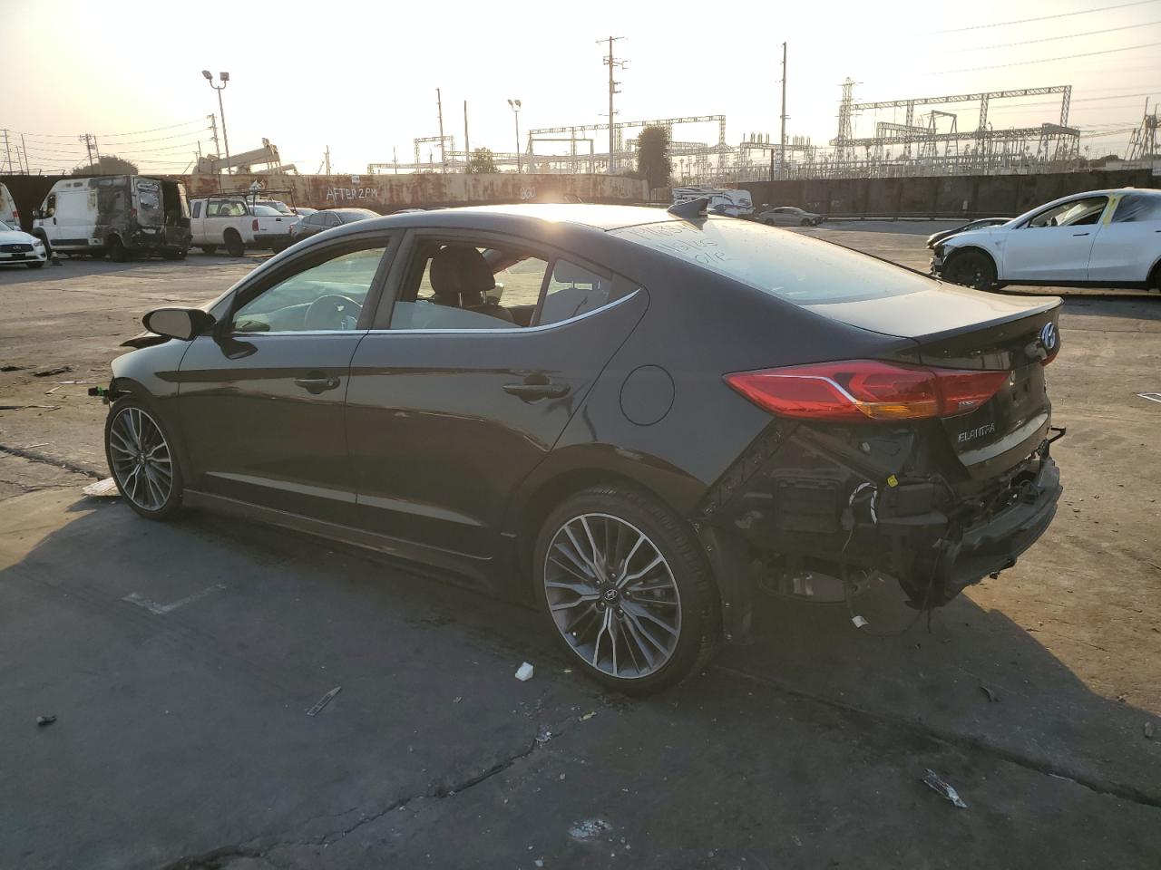 2017 Hyundai Elantra VIN KMHD04LB1HU357614 Copart auction photo, all over damage thumbnail 2