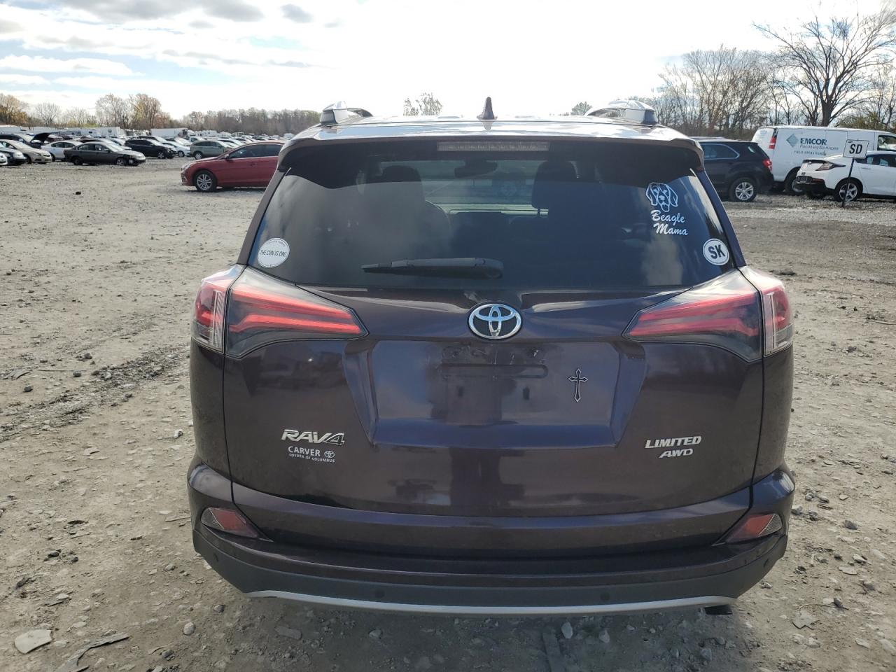 2018 Toyota RAV 4 VIN 2T3DFREV4JW807465 Copart auction photo, side / front end damage thumbnail 6