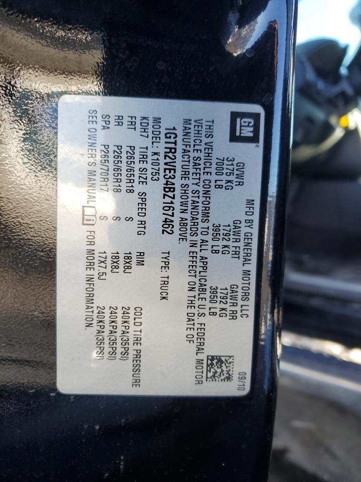 2011 GMC Sierra VIN 1GTR2VE34BZ167462 Copart auction photo, front end / all over damage thumbnail 13