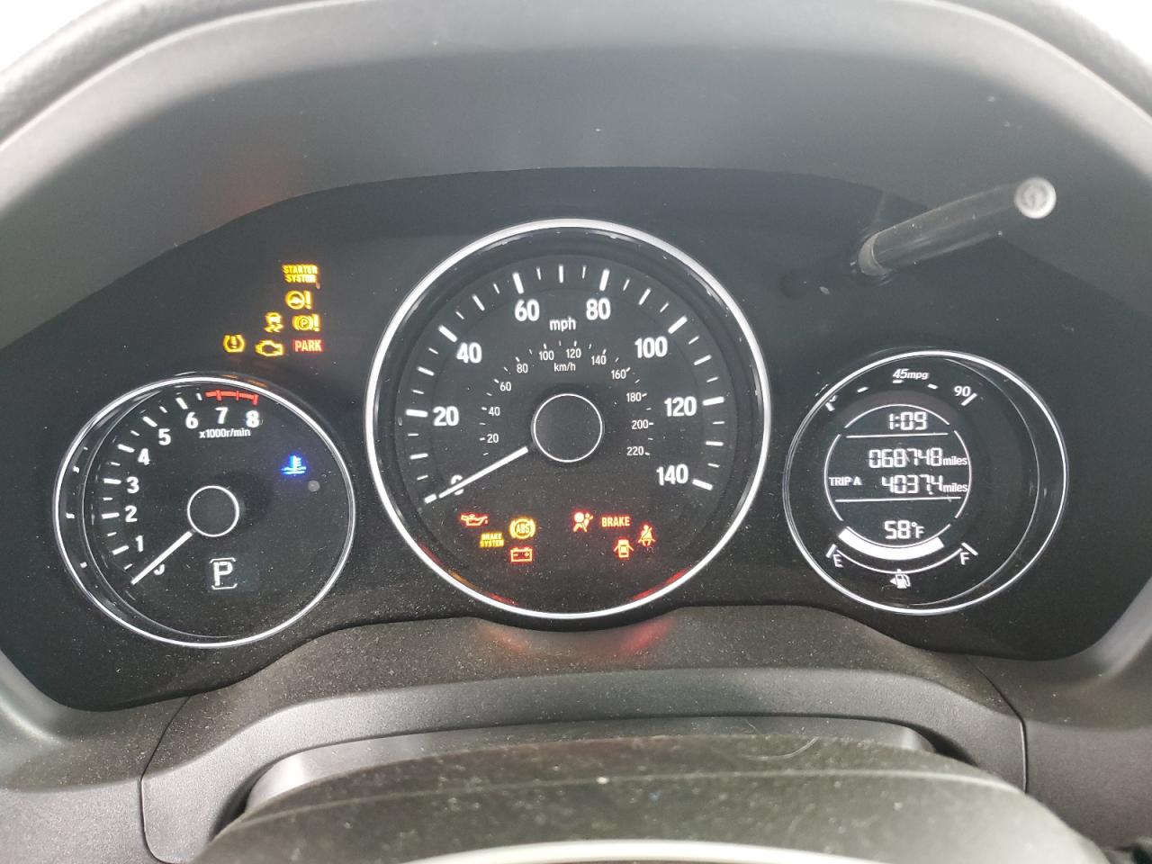 2018 Honda HR-V VIN 3CZRU5H53JM716344 Copart auction photo, side / front end damage thumbnail 9