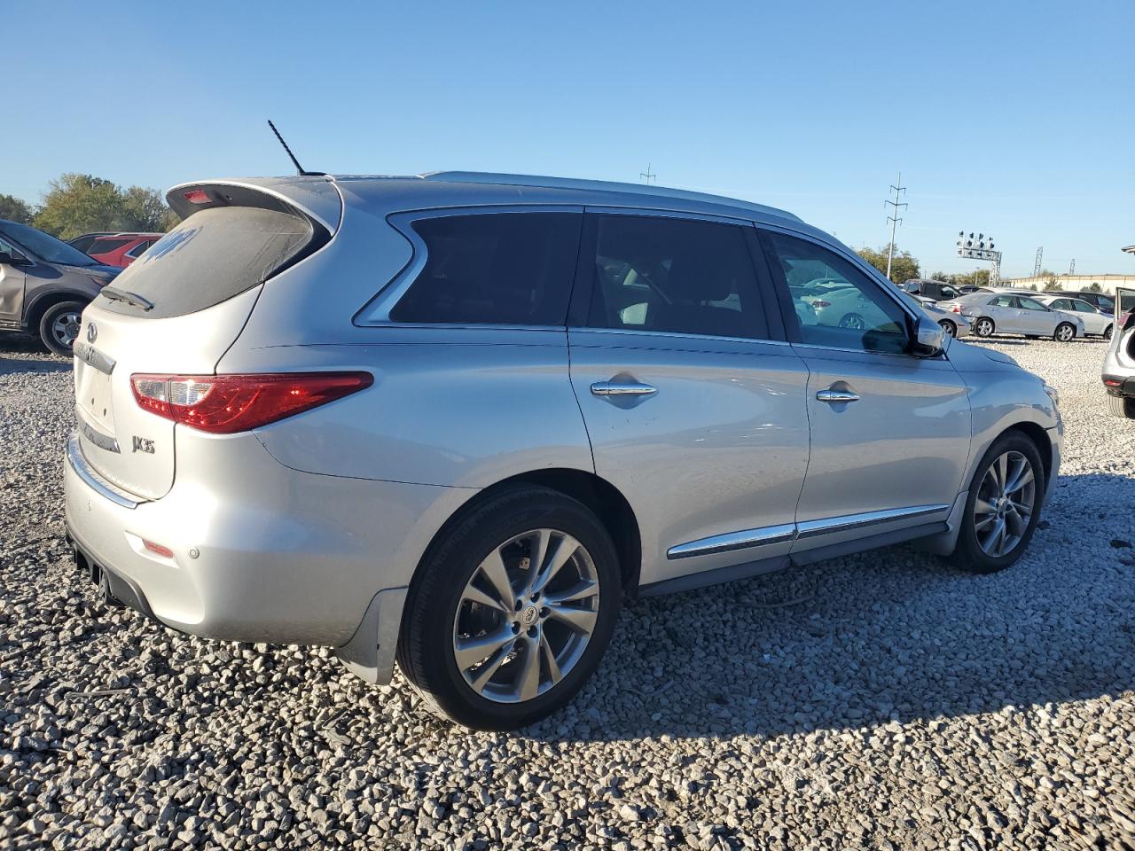 2013 Infiniti JX VIN 5N1AL0MM2DC345006 Copart auction photo, front end / side damage thumbnail 3