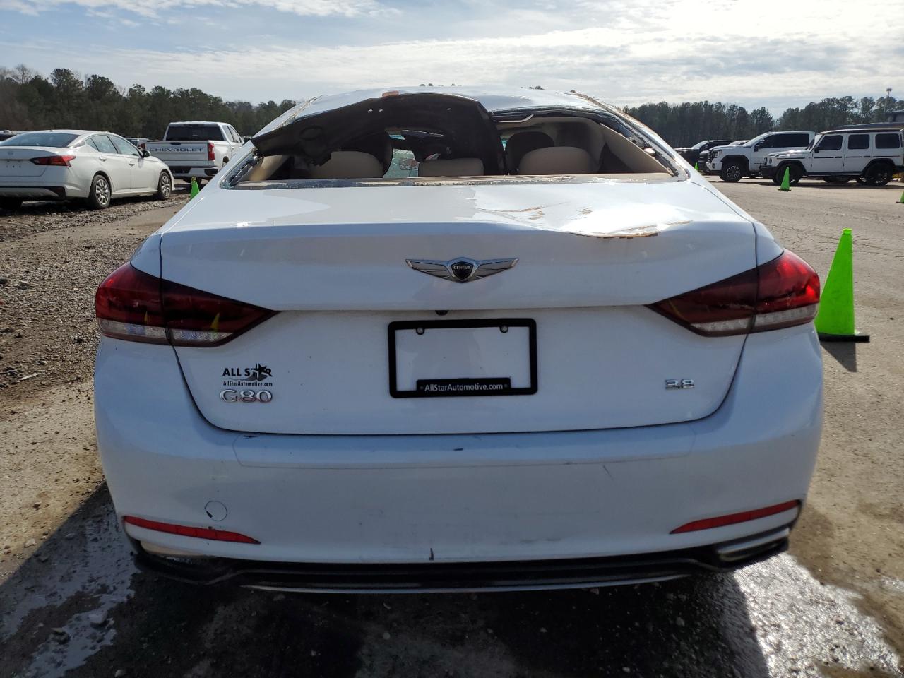 2019 Genesis G80 VIN KMHGN4JE3KU286810 Copart auction photo, biohazard/chemical / all over damage thumbnail 6