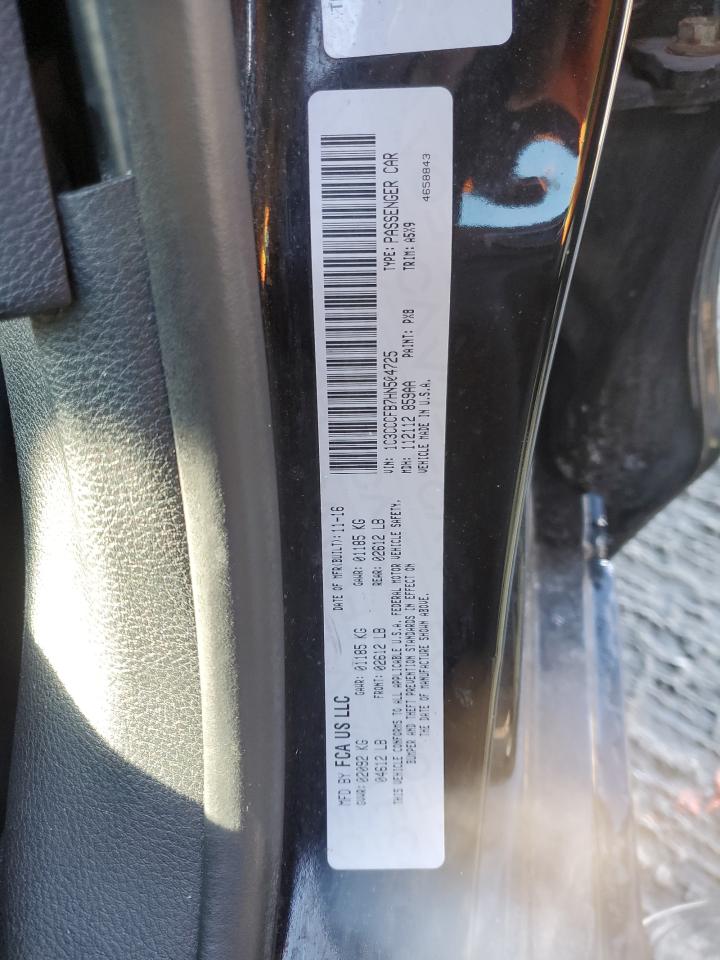 2017 Chrysler 200 VIN 1C3CCCFB7HN504725 Copart auction photo, front end / minor dent/scratches damage thumbnail 14
