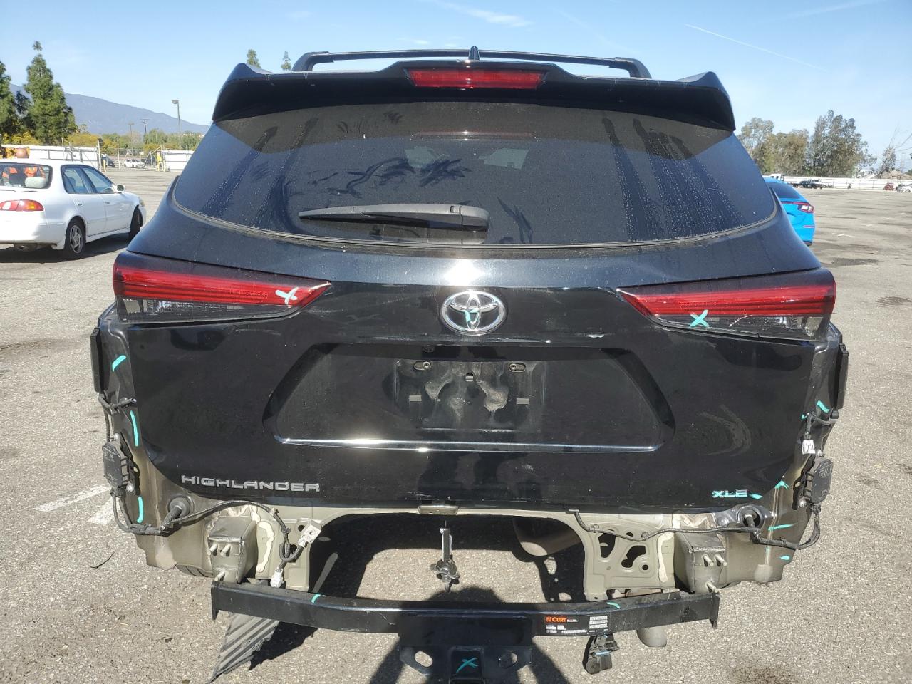2021 Toyota Highlander VIN 5TDHZRAH0MS047954 Copart auction photo, rear end / side damage thumbnail 6