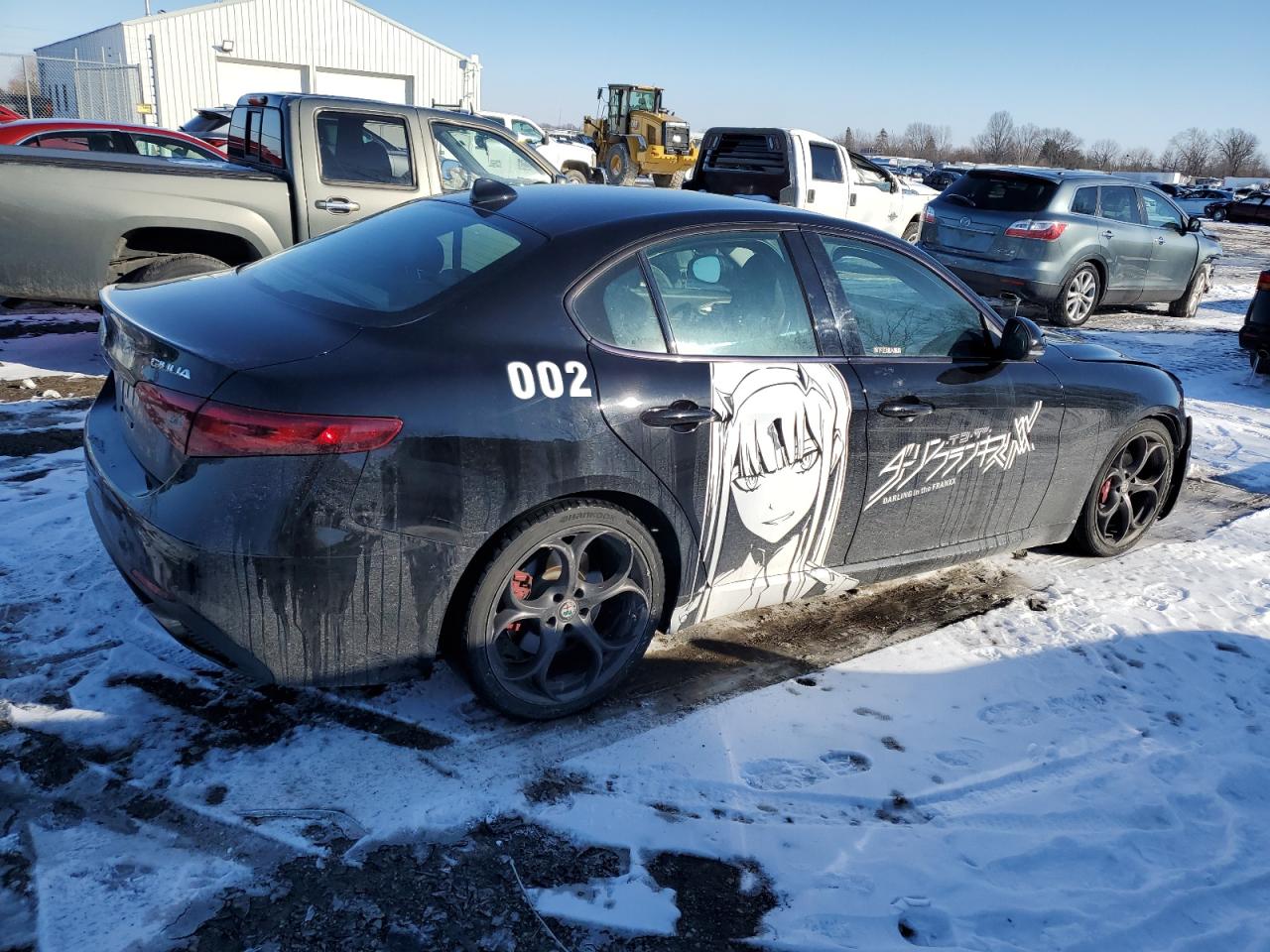 2017 Alfa Romeo Giulia VIN ZARFAECN3H7542620 Copart auction photo, front end / minor dent/scratches damage thumbnail 3