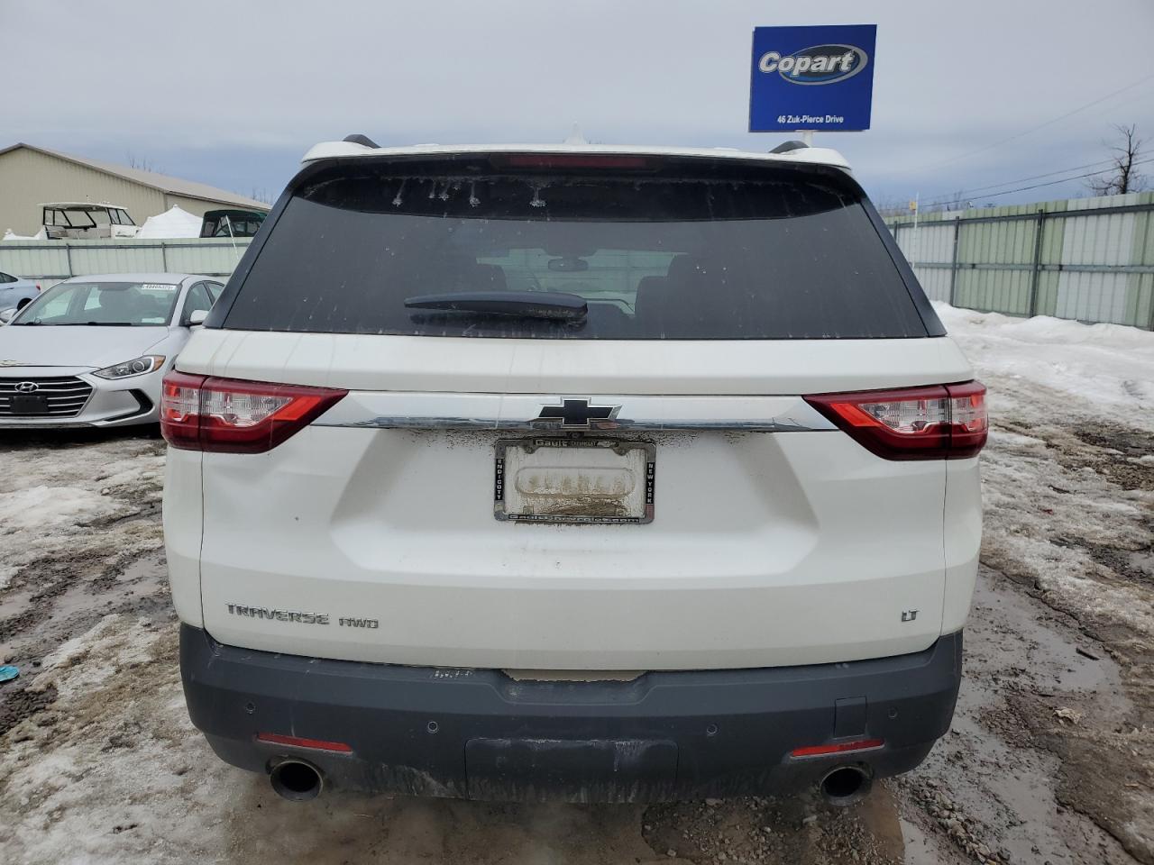 2020 Chevrolet Traverse VIN 1GNEVHKW2LJ190106 Copart auction photo, front end / side damage thumbnail 6