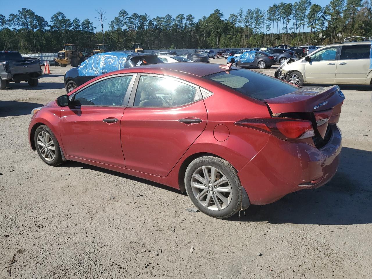 2016 Hyundai Elantra VIN 5NPDH4AE4GH721155 Copart auction photo, rear end damage thumbnail 2