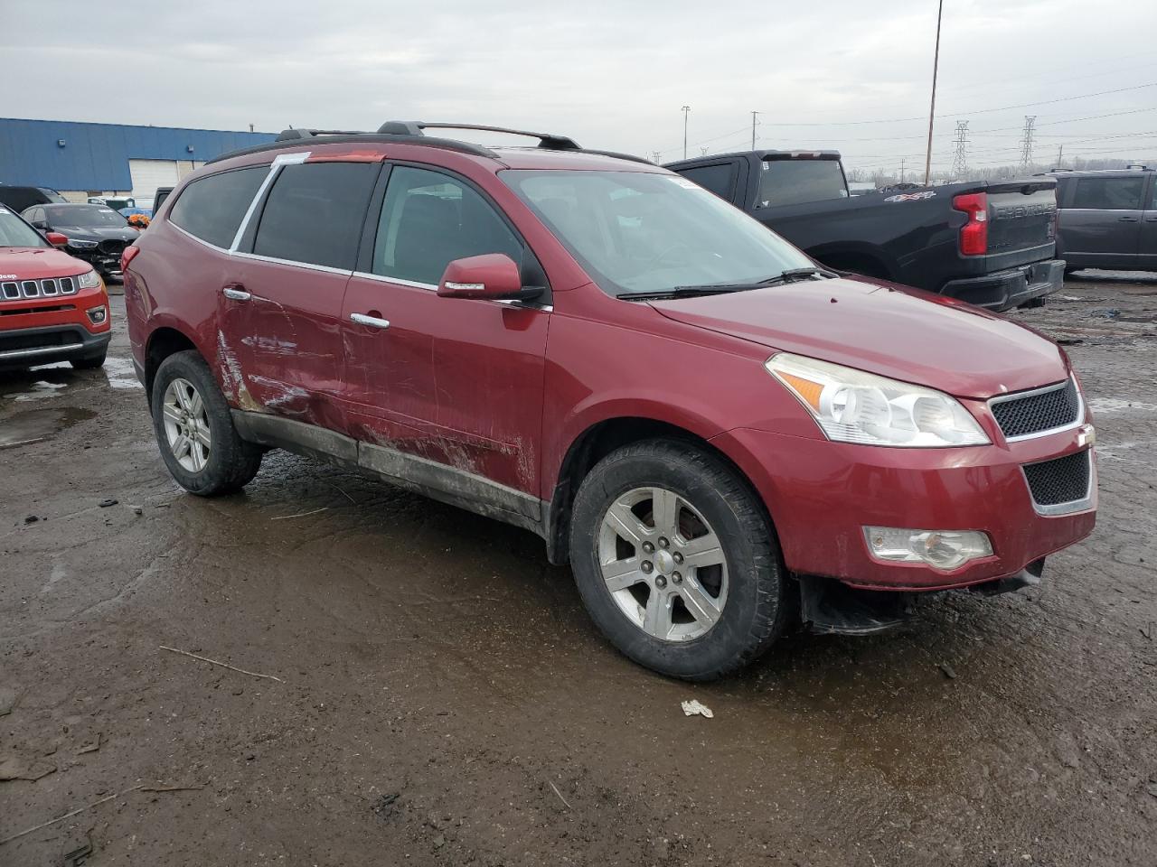 2011 Chevrolet Traverse VIN 1GNKRGED0BJ339011 Copart auction photo, all over damage thumbnail 4