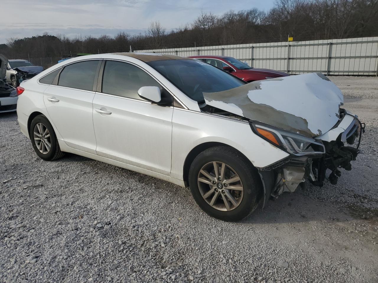 2015 Hyundai Sonata VIN 5NPE24AF5FH049040 Copart auction photo, front end / side damage thumbnail 4