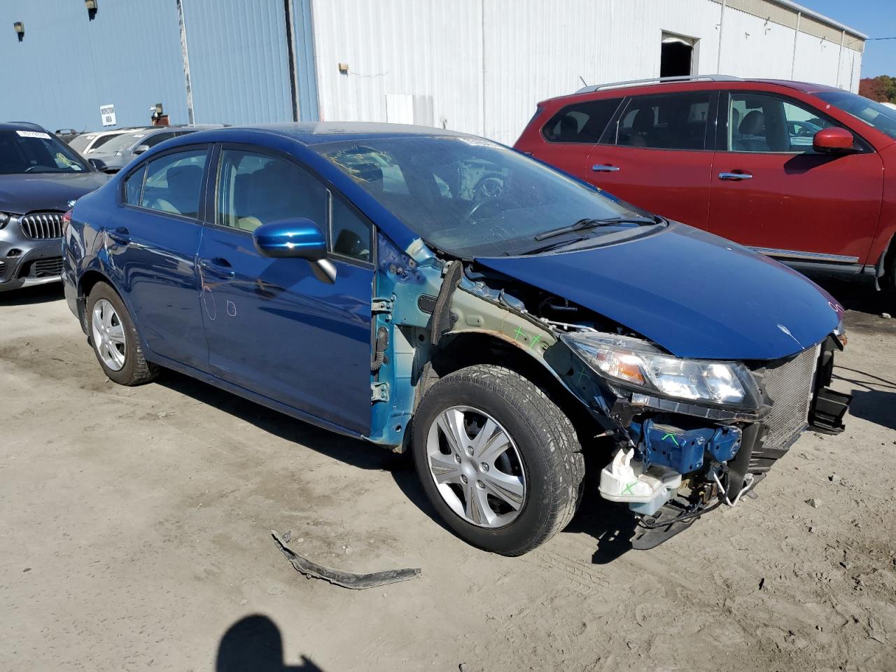 2015 Honda Civic VIN 2HGFB2E5XFH532852 Copart auction photo, front end damage thumbnail 4