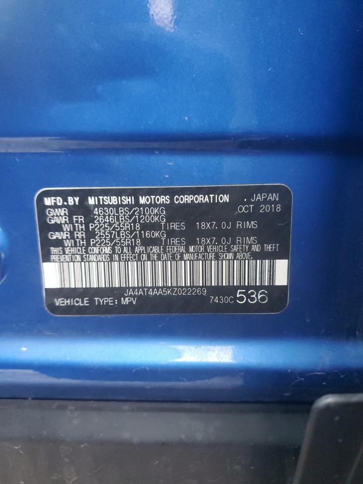 2019 Mitsubishi Eclipse VIN JA4AT4AA5KZ022269 Copart auction photo, frame damage / front end damage thumbnail 13