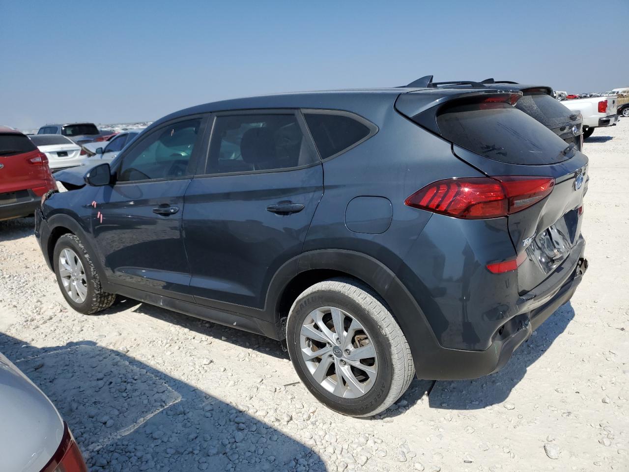 2019 Hyundai Tucson VIN KM8J23A41KU074617 Copart auction photo, front end / rear end damage thumbnail 2