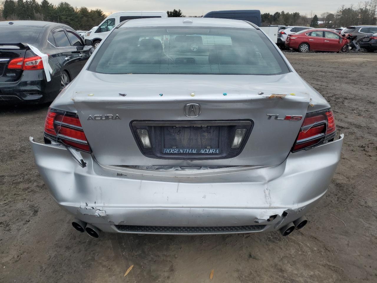 2008 Acura TL VIN 19UUA76518A025054 Copart auction photo, rear end / front end damage thumbnail 6