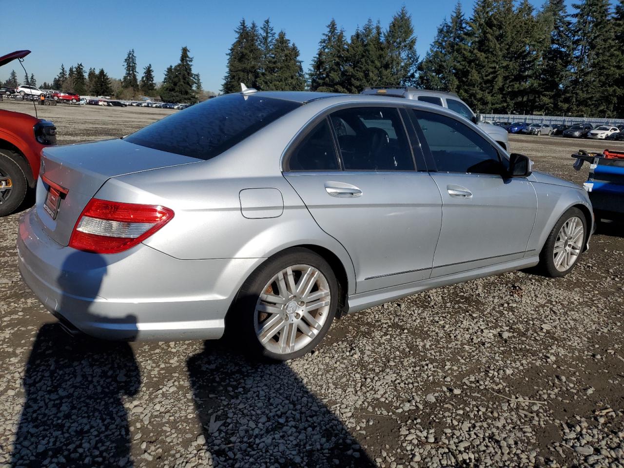 2009 Mercedes-Benz C-klasse VIN WDDGF54X29F198596 Copart auction photo, mechanical damage thumbnail 3
