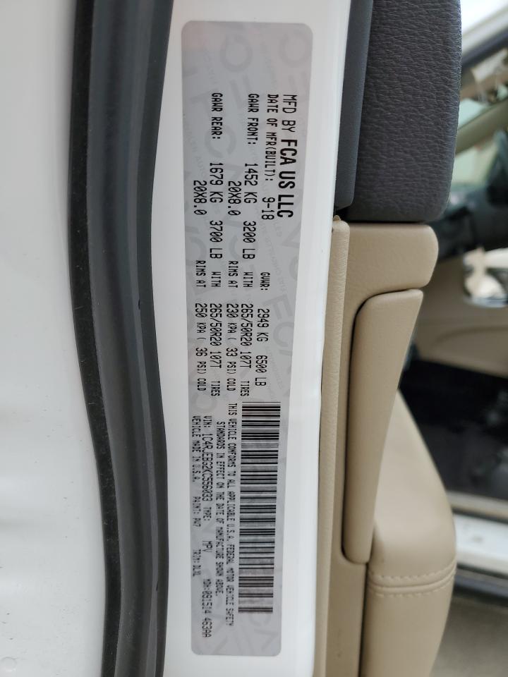 2019 Jeep Grand Cherokee VIN 1C4RJEBG2KC556033 Copart auction photo, rear end / minor dent/scratches damage thumbnail 13