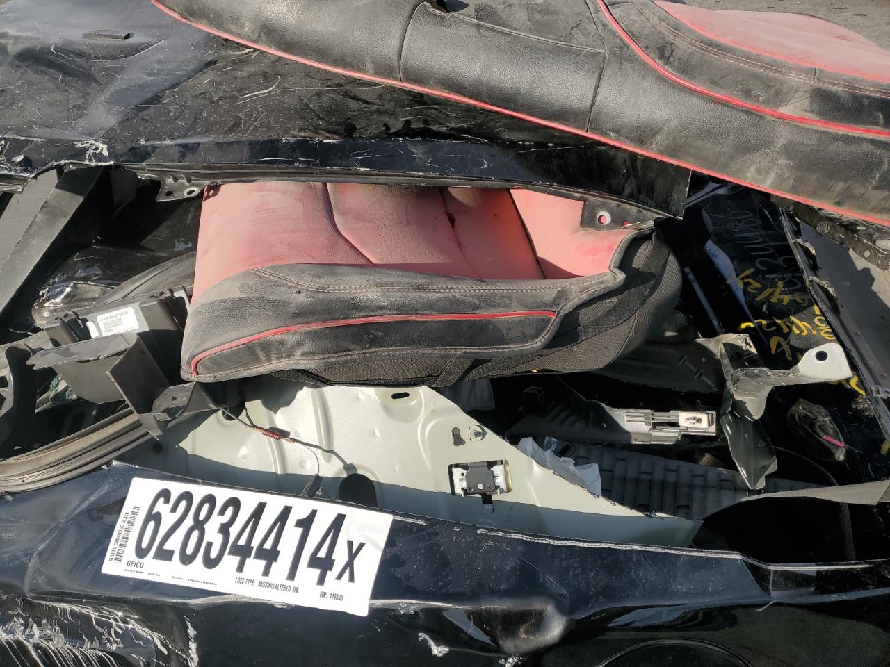2016 Chevrolet Camaro VIN 1G1FE1R7XG0119808 Copart auction photo, missing/altered vin / vandalism damage thumbnail 10