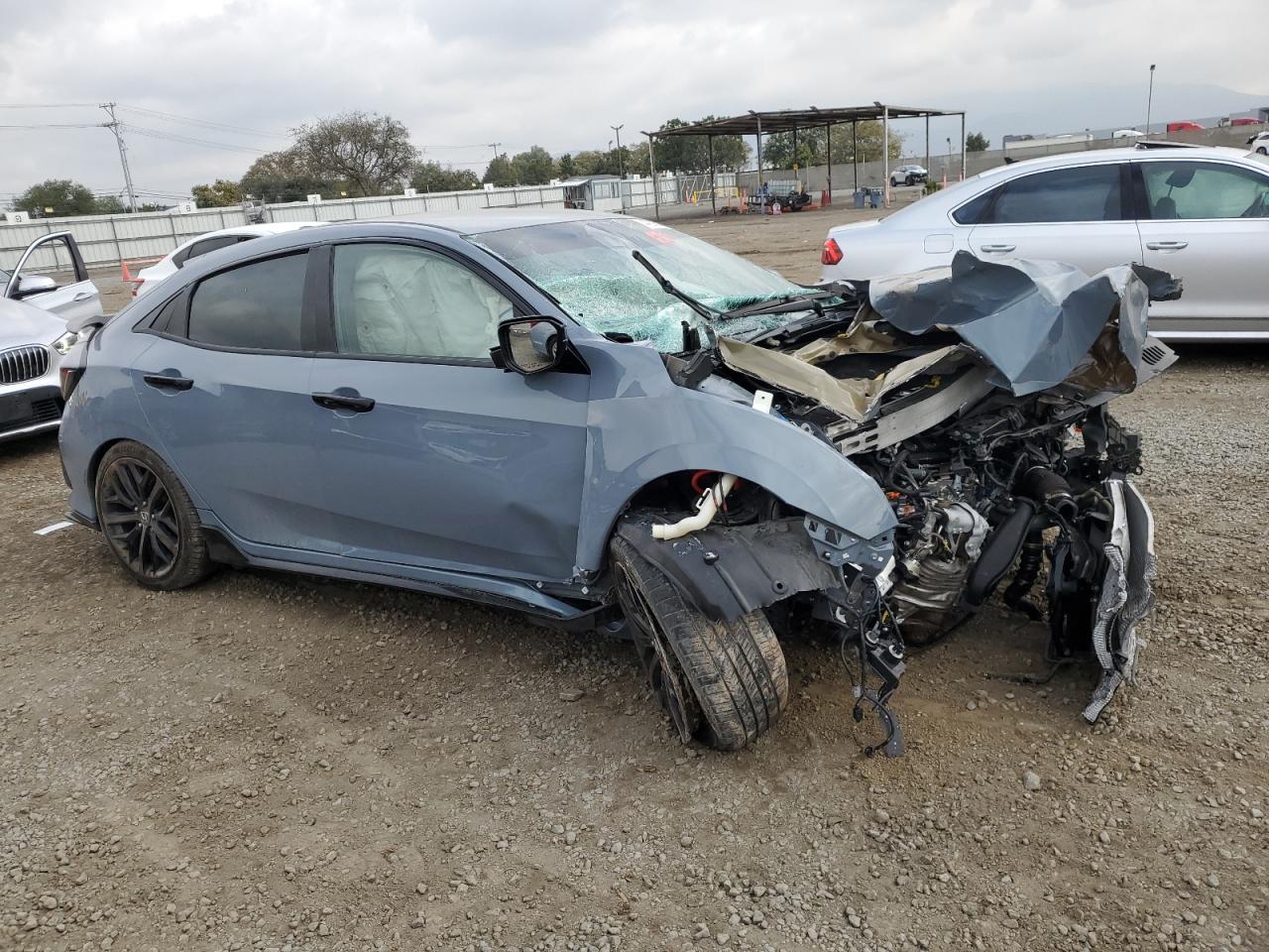 2021 Honda Civic VIN SHHFK7G45MU216423 Copart auction photo, front end / side damage thumbnail 4