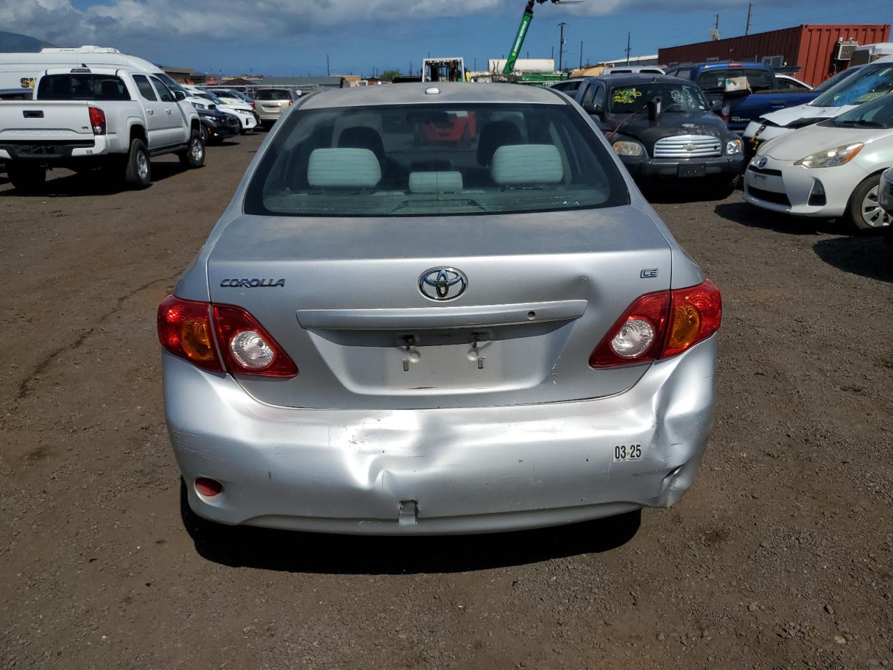 2010 Toyota Corolla VIN 1NXBU4EEXAZ297440 Copart auction photo, front end / rear end damage thumbnail 6