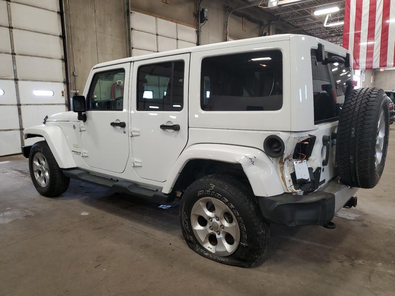 2014 Jeep Wrangler VIN 1C4BJWEG9EL106869 Copart auction photo, rear end damage thumbnail 2
