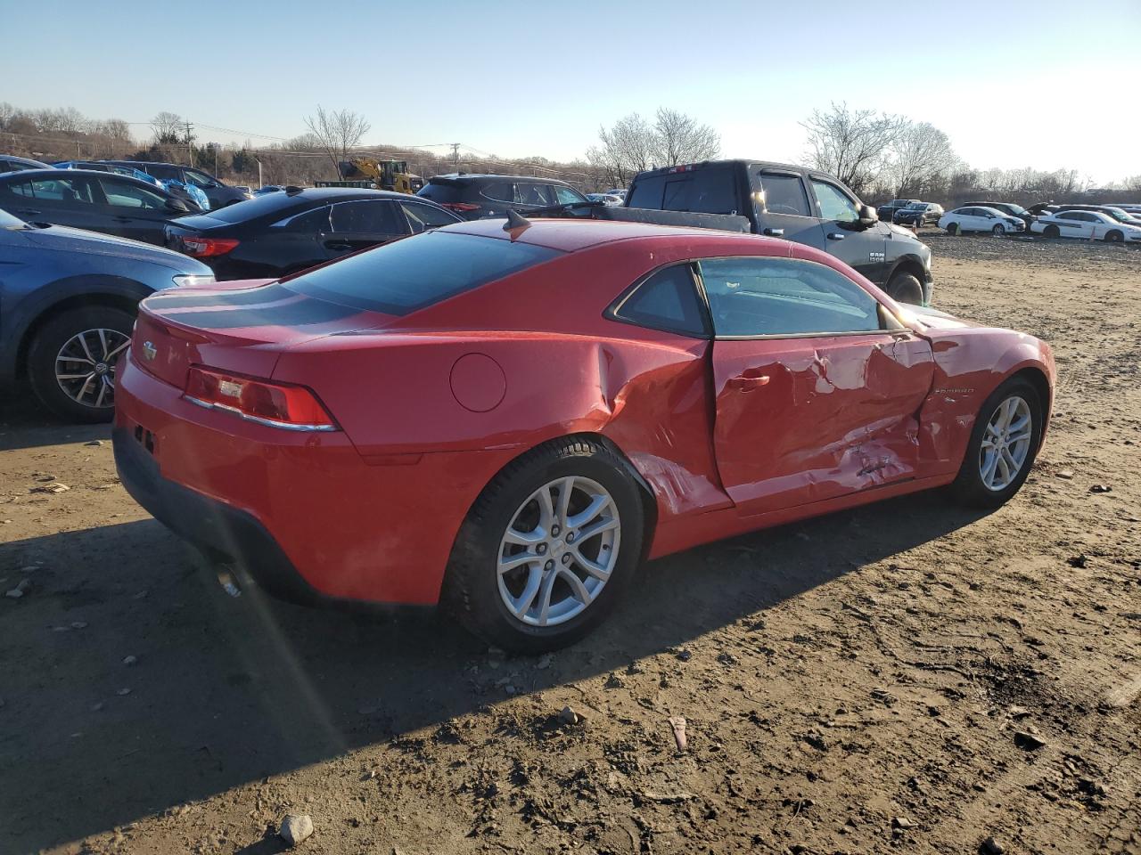 2015 Chevrolet Camaro VIN 2G1FB1E32F9232474 Copart auction photo, side damage thumbnail 3