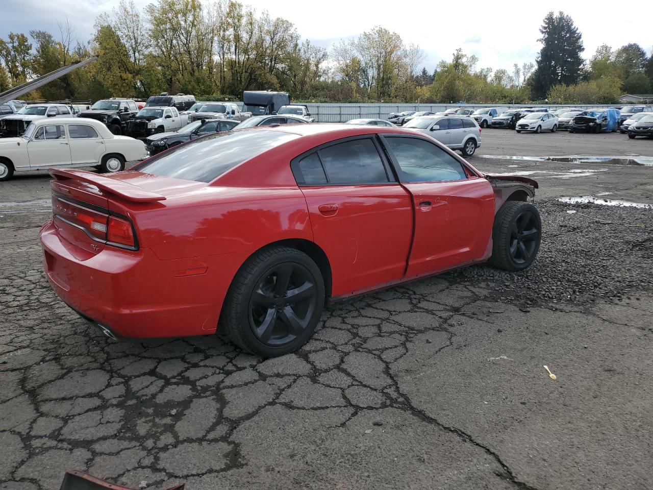2013 Dodge Charger VIN 2C3CDXCT6DH582899 Copart auction photo, front end / side damage thumbnail 3