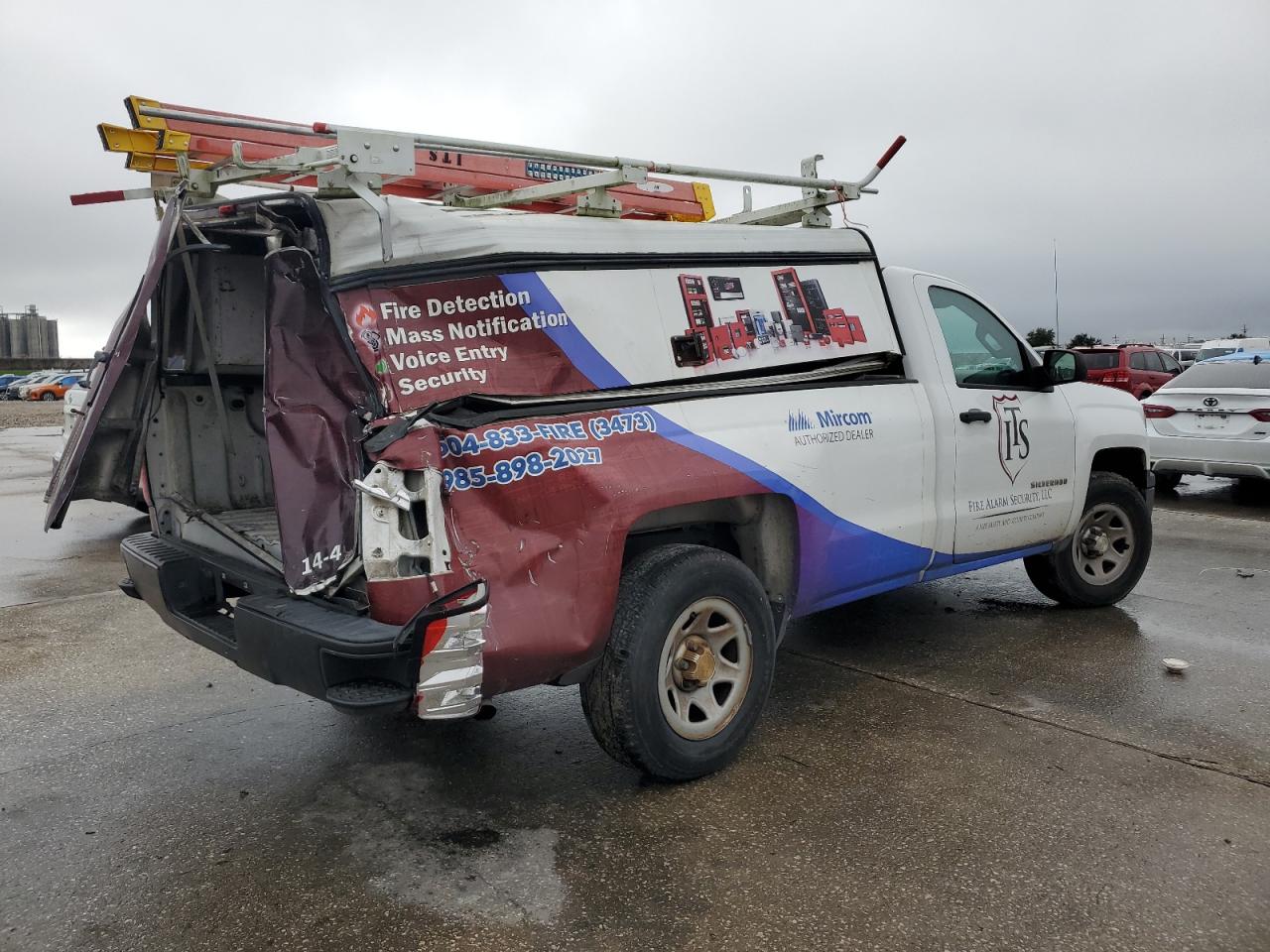 2014 Chevrolet Silverado VIN 1GCNCPEH8EZ262355 Copart auction photo, rear end damage thumbnail 3