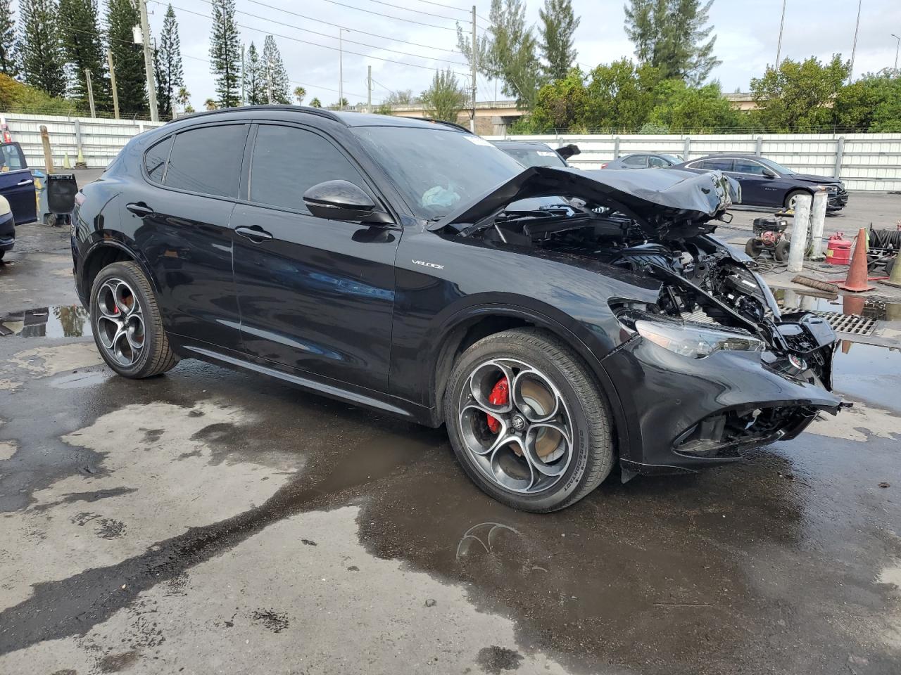 2024 Alfa Romeo Stelvio VIN ZASPAKBN6R7D77203 Copart auction photo, front end damage thumbnail 4