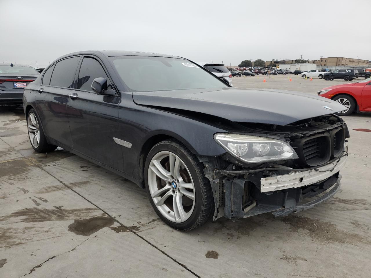 2014 BMW 7er VIN WBAYE8C56ED134485 Copart auction photo, front end damage thumbnail 4