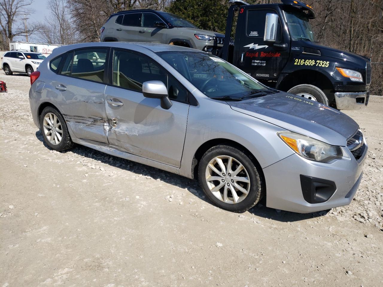 2013 Subaru Impreza VIN JF1GPAC64D2217096 Copart auction photo, side / front end damage thumbnail 4