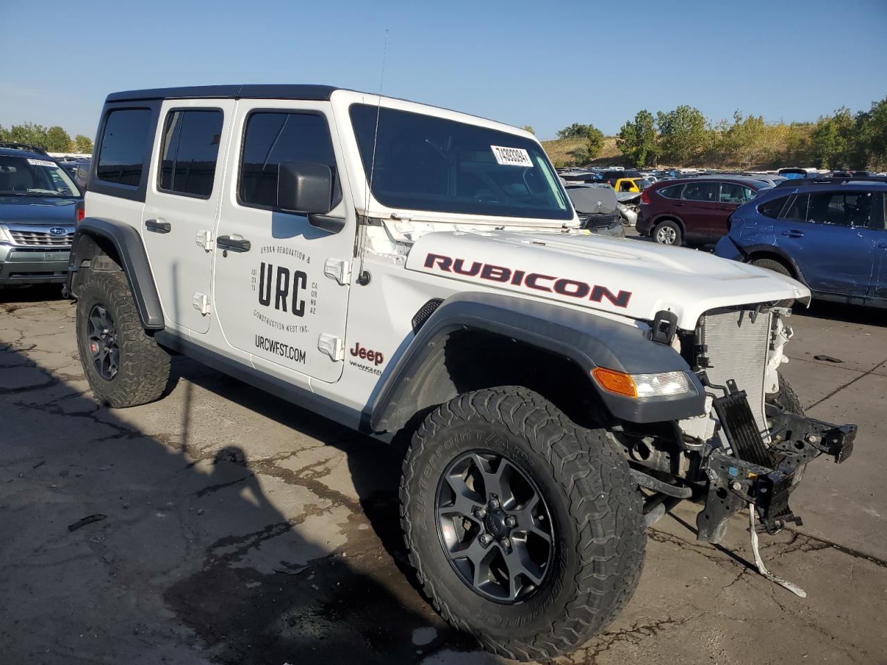 2018 Jeep Wrangler VIN 1C4HJXFG1JW111202 Copart auction photo, front end damage thumbnail 4